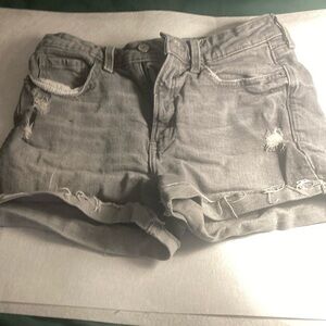 Women's Gray Denim Shorts